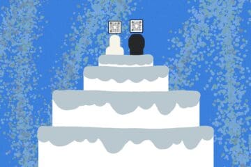 qr wedding cake